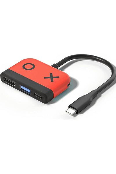 COOYA قاعدة توصيل Switch Dock لجهاز Nintendo Switch، قاعدة توصيل محمولة مع منفذ HDMI TV USB 3.0 وشحن USB C