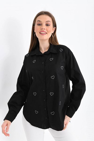 Park Karon Cămașă de damă Black Heart