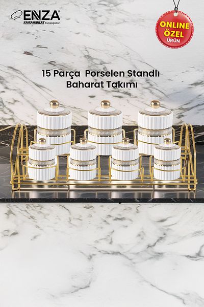 Enza Yakamoz Spice Set with Stand 15 Pieces