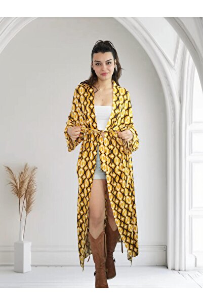 Miss Boheme Hardal Desenli Kaftan