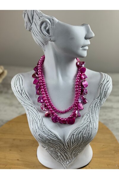 SEDEF TAKI Sedef taşlı inci kolye