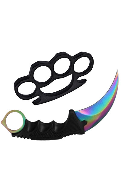 Depox Sada nožů Rainbow Karambit a krabičky, 18,5 cm IdeallStore, nerezová ocel