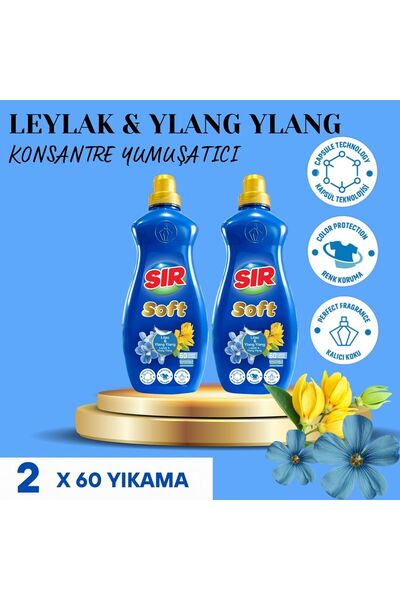 Sır Konsantre Çamaşır Yumuşatıcısı Leylak & Ylang Ylang 1440 ml 60 Yıkama 2 Adet