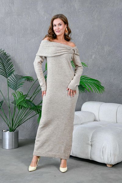 Park Karon Γυναικείο φόρεμα με γιακά Madonna Slim Long Knitwear