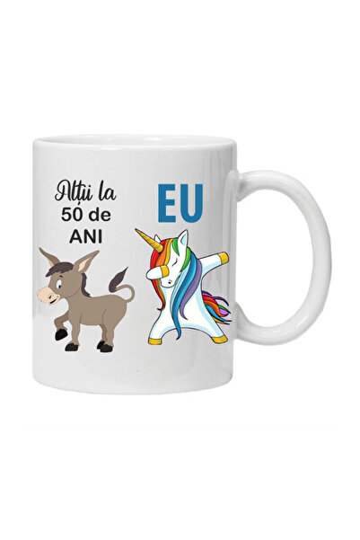 OEM Cana albă personalizată „Alții la 50”, INOVATIX. 330 ml