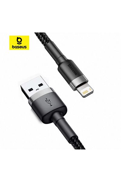 Baseus Gray Usb Cable For Iphone14 13 12 11 Pro Max Xs X 8 Plus Cable 2.4a Fast Charging