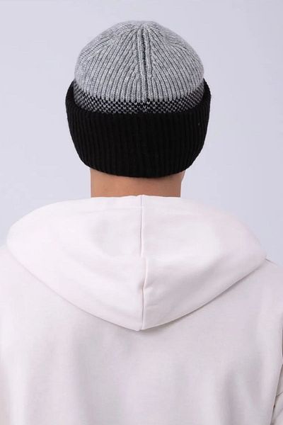 Nordbron Black Beret - Winter Folded Basic Logo Detailed Acrylic Rea