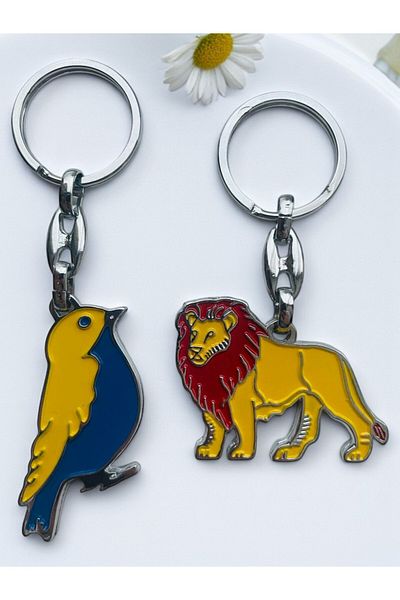 GALATA GIFT Breloc dublu din metal pentru cuplu, iubit, cei mai buni prieteni, cel mai bun prieten, BFF, breloc pentru cuplu