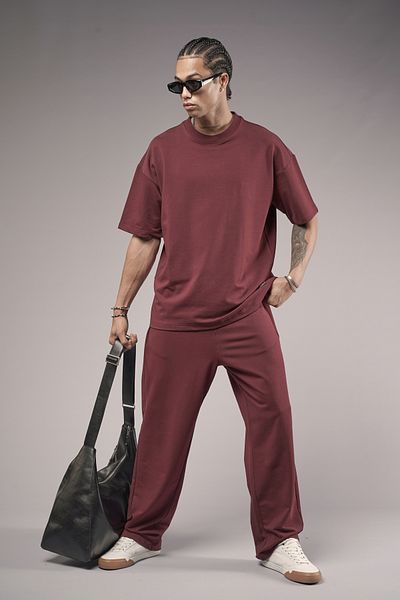 Butik Trendy Crew Neck T-Shirt & Oversize Karakiterli Bottom Top Set