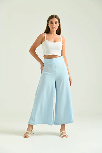 Park Karon Women's Baby Blue High Waist Skirt Pants