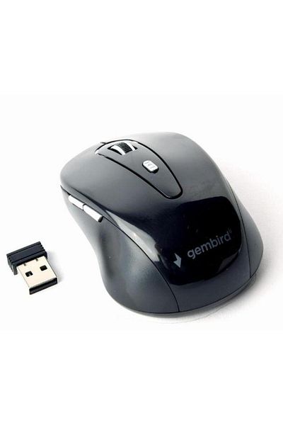 Gembird Mouse wireless Gembird MUSW-6B-01, 1600 DPI, optic (Negru)