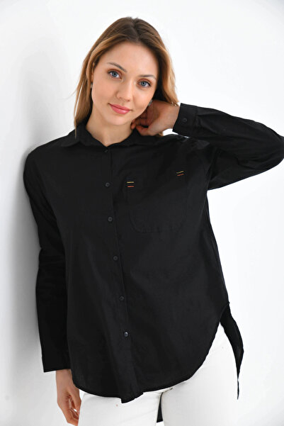 Park Karon Оверсайз кишенею довга базова сорочка