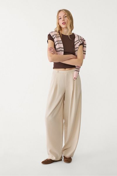 Stradivarius Elegant balloon petite trousers