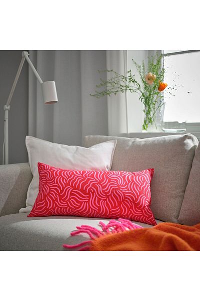 IKEA Throw Pillow, Bright Red-Bright Pink, 30X58 cm