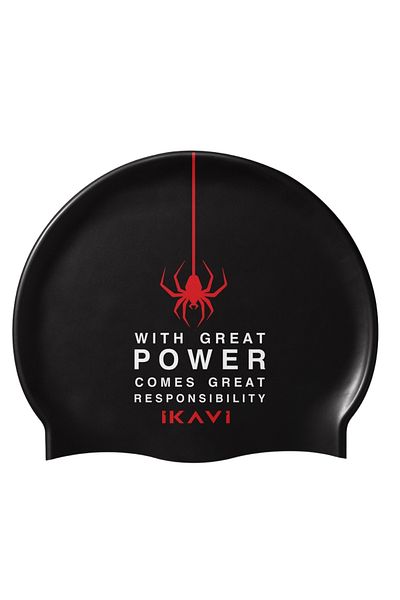 İKAVİ With Great Power Printed Silicone Swimming Cap