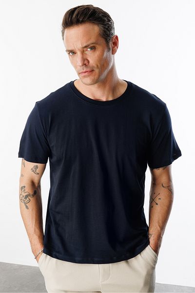 GENIUS STORE Ανδρικό T-shirt 100% βαμβακερό κανονικό μπλουζάκι με λαιμόκοψη