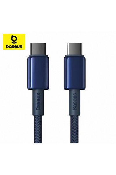 Baseus 2m Dark Blue 100w Type C Cable For Iphone 15 Usb C Pd Fast Charging Cord For Mac