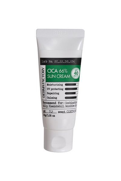 DERMA FACTORY Sunscreen Containing 66% Centella Asiatica Cica Sun Cream Sp40 Pa 30Gr