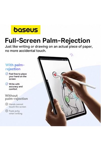 Baseus قلم أبيض لأجهزة iPad Air 4 5 وiPad 6 و7 و8 و9 و10 وiPad Pro 2 و3 و4 و6 وiPad Mini 5