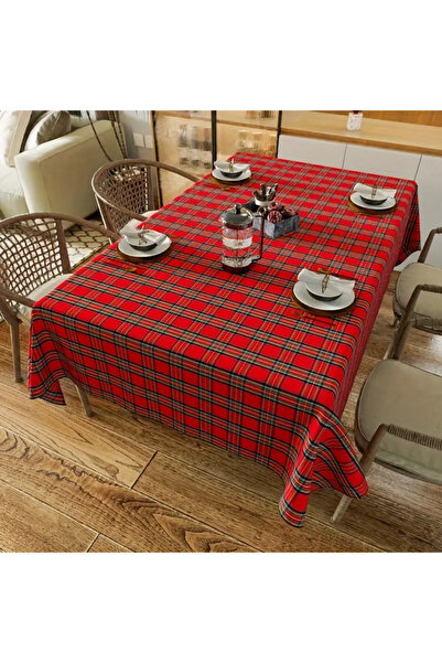 baladı home ev tekstil home collection Kare Desen Pötikareli Masa Örtüsü, Sofra Bezi, Piknik Örtüsü