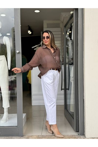 Rozella Butik Silky Transparent Shirt