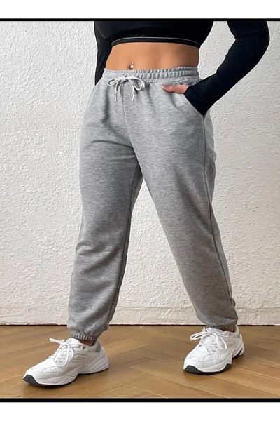SURMARİ Γυναικεία Oversize Basic Elastic Summer Sweatpants