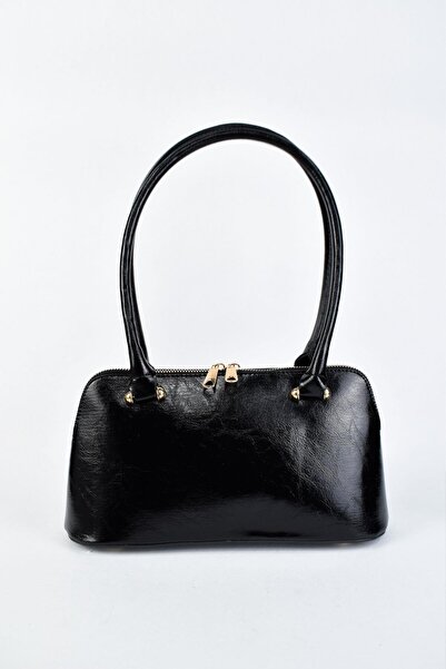 birizmoda Laura Жіноча шкіряна сумка через плече - Чорна