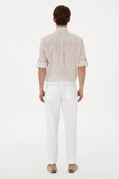 U.S. Polo Assn. Men's White Canvas Trousers 50299165-Vr013