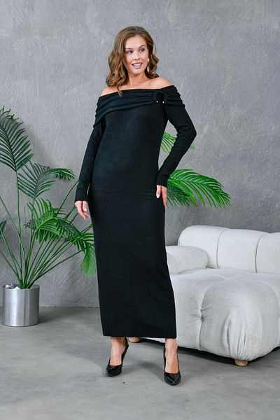 Park Karon Γυναικείο φόρεμα με γιακά Madonna Slim Long Knitwear
