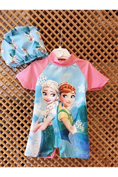 PD KIDS 583 KIZ ÇOCUK KARAKTERLİ BONELİ MAYO (DAR KALIP)