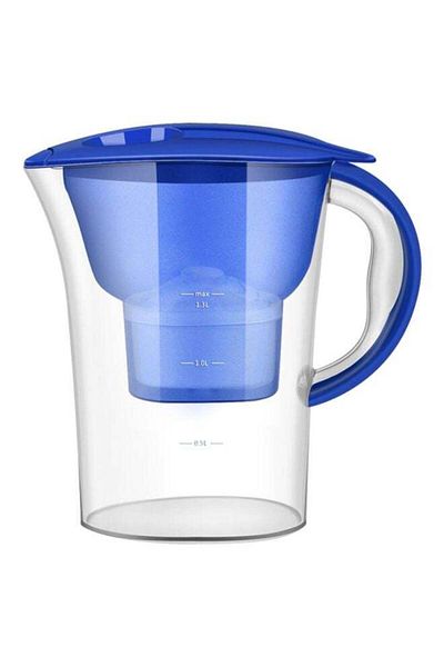 Generic Activated Charcoal Water Filter Pitcher Blue/Clear 27X11X26centimeter