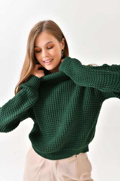 Park Karon Kadın Balıkçı Yaka Triko Kazak