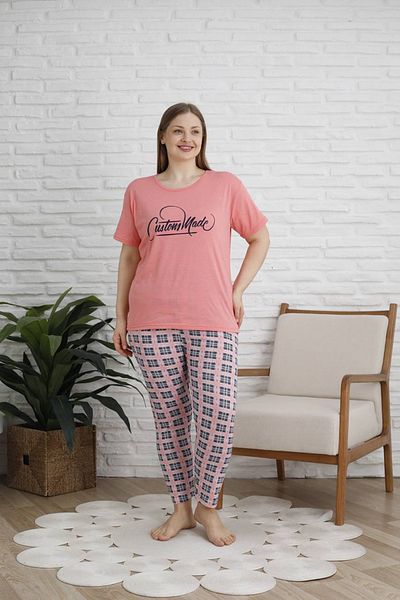 SEBOTEKS Women's 100% Cotton Short-Sleeve Plus Size Pajamas Set 8000