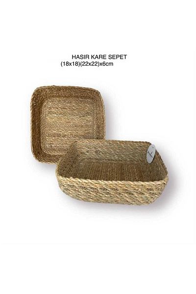 Amentes Bamboo and Wicker Decorative Basket Home Organizer