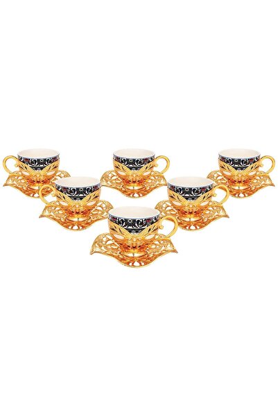 FARİKA طقم قهوة بشرى توبكابي 6 أشخاص (ذهبي)