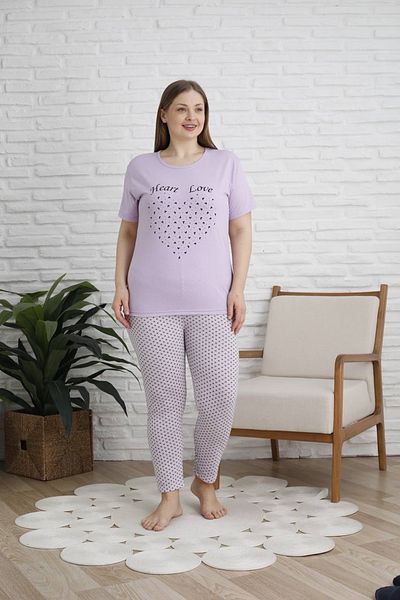SEBOTEKS Women's 100% Cotton Short-Sleeve Plus Size Pajamas Set 8000