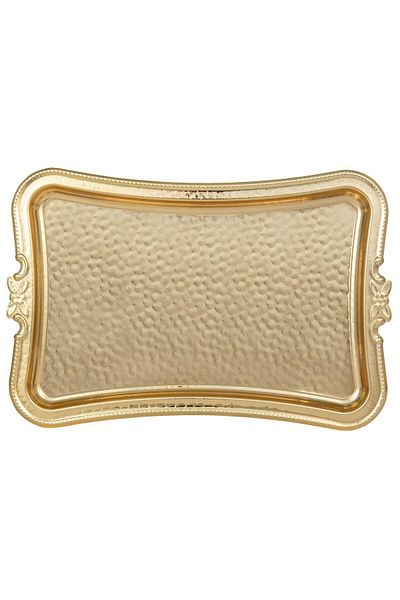 FARİKA 1-person Cast Metal Tray (GOLD)