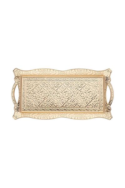 FARİKA 2-person Square Metal Tray (GOLD)