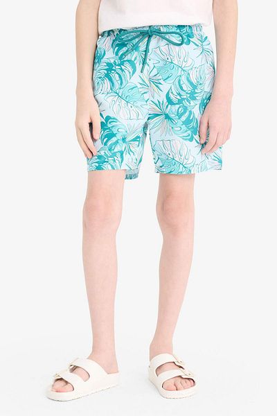 DeFacto Pantaloni scurți de baie cu flori pentru băiat E5182A825HS