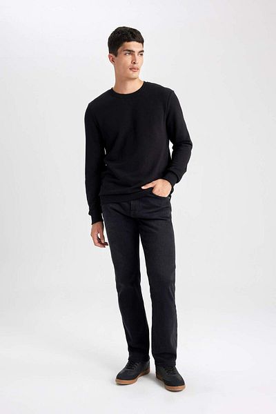 DeFacto Φούτερ Regular Fit Crew Neck B7833AXNS