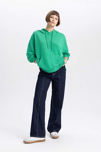 DeFacto Φούτερ με φαρδύ γιακά Polo Oversize B7834AXNS
