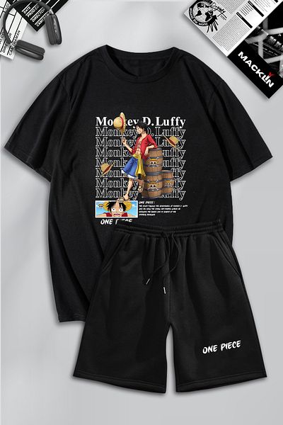 macklin Unisex One PieceMonkey D Anime με στάμπα μπλουζάκι και σορτς