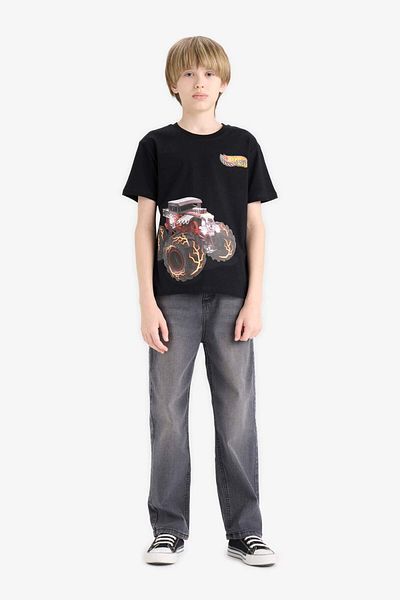 DeFacto Boy's Hot Wheels Crew Neck Short Sleeve T-Shirt E4824A825Sm
