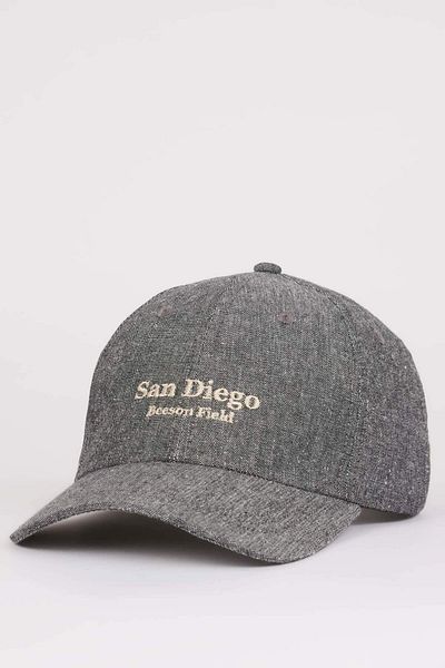 DeFacto Men's Label Printed Woven Baseball Basketball Cap D7821Ax25Sm