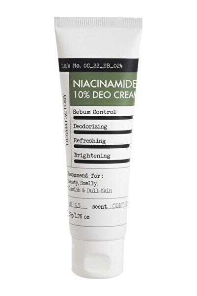 DERMA FACTORY Alüminyum Içermeyen %10 Niacinamide I Krem Deodorant Deo Cream