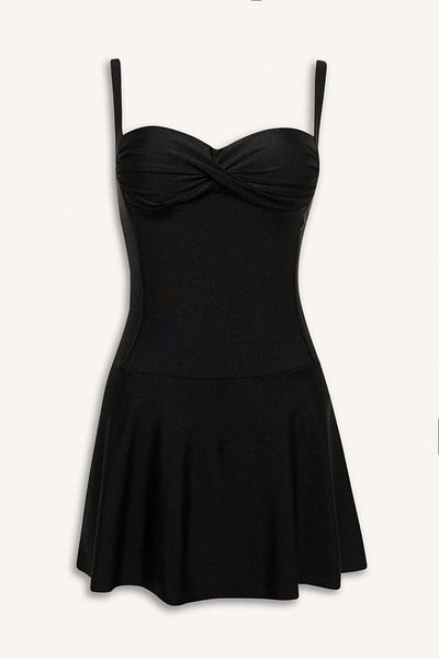 DeFacto Regular Fit Skirted Swimsuit-Fall in Love Z4361Az25Sm