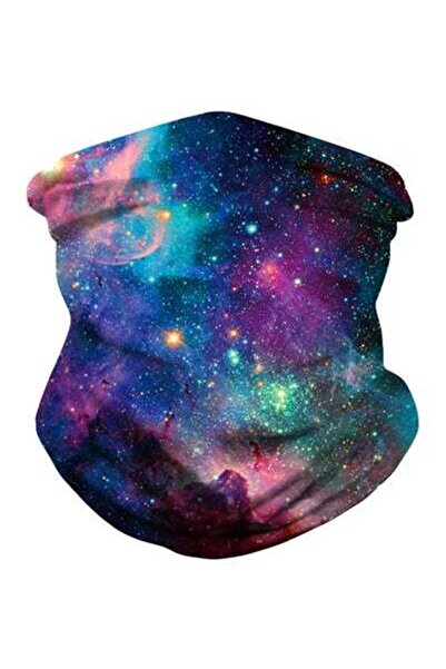 HALAMODO غطاء كامل للوجه مضاد للرياح مطبوع عليه سماء مرصعة بالنجوم