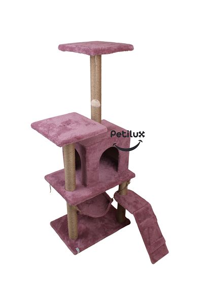 Petilux B-07 Luxury Cat Scratching Playhouse with Hammock and Nest