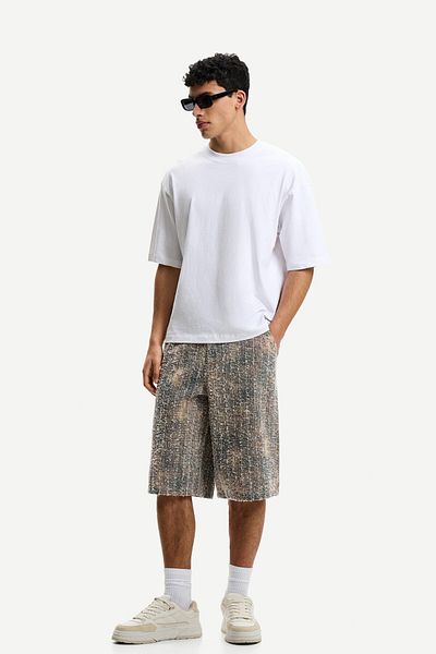 Bershka Skater print Bermuda shorts
