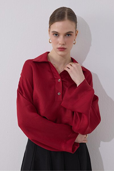 Moca بلوزة داليا حمراء